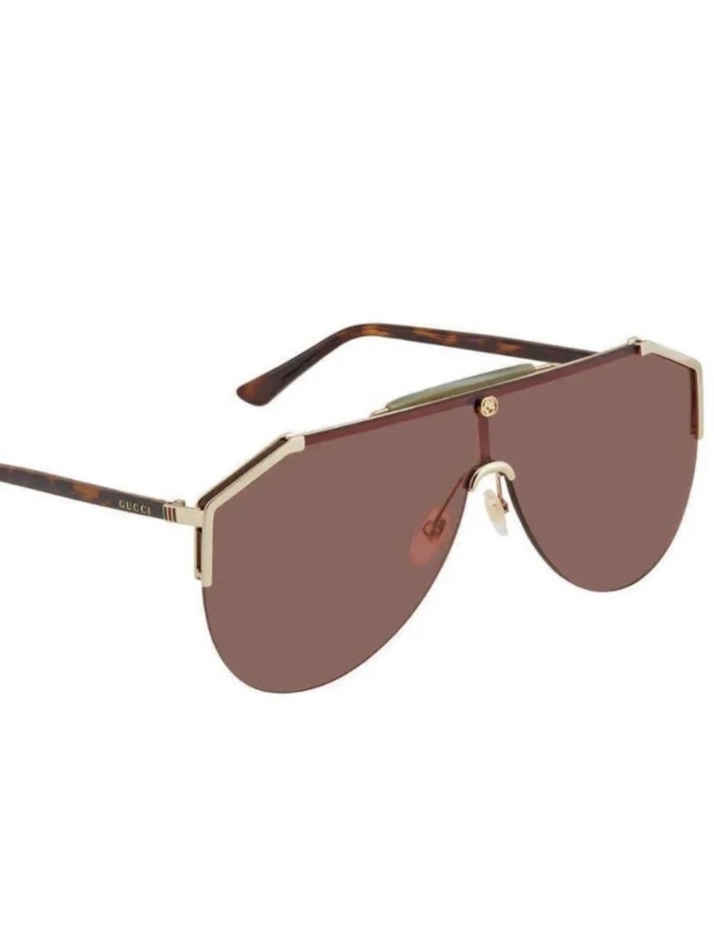 NEW Gucci Havana Red Wine Aviator Men's Sunglasses
